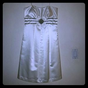 Cream Beaded Evening Gown